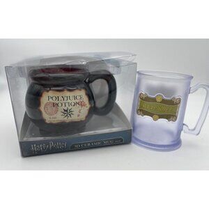 Warner Bros Harry Potter Polyjuice Potion 3D Ceramic Mug & Butterbeer Mug Set
